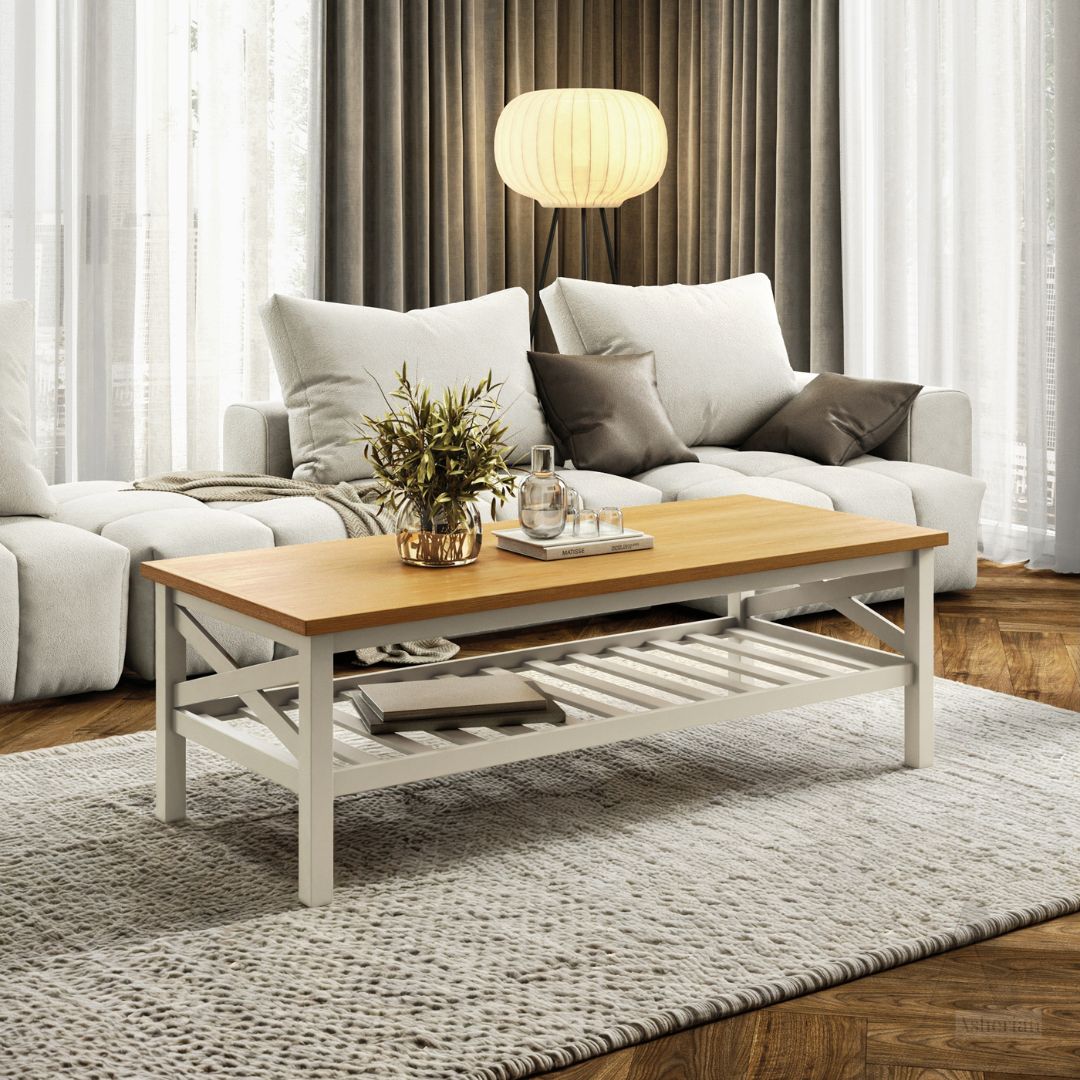 JAVA | שולחן סלון כפרי מעץ בהתאמה אישית - 60/120 ס״מ - אשריאן | ASHERIAN