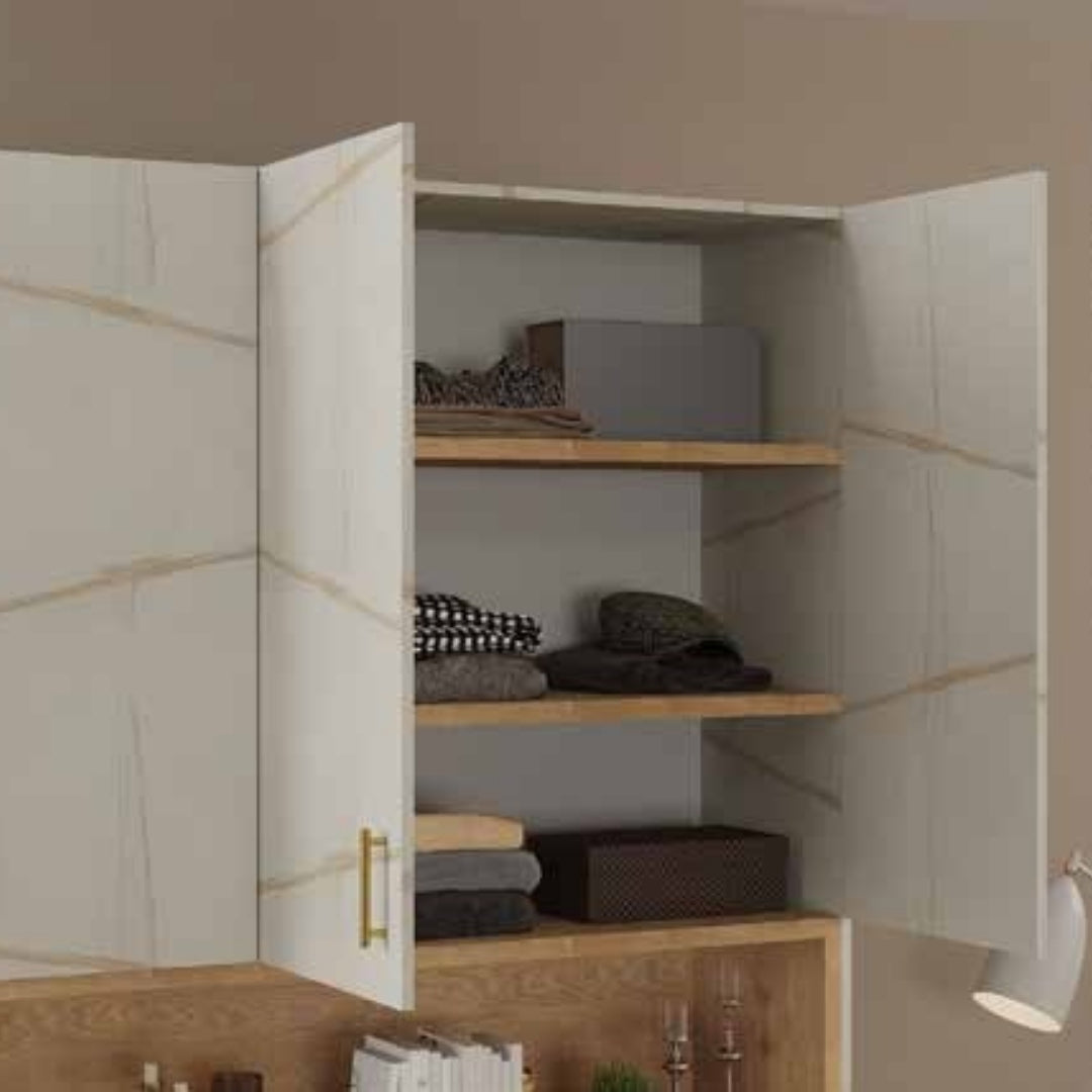 JERY | ארון פתיחה פונקציונאלי עם נישה פתוחה ומגירות - - אשריאן | ASHERIAN
