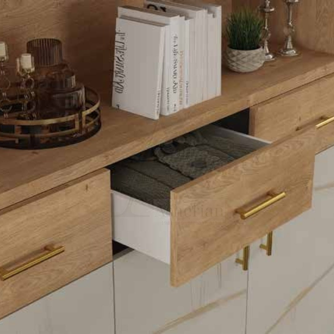 JERY | ארון פתיחה פונקציונאלי עם נישה פתוחה ומגירות - - אשריאן | ASHERIAN