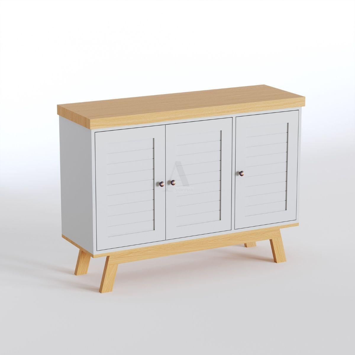 JOLIN | שידת אחסון כפרית עם דלתות תריס - שידה