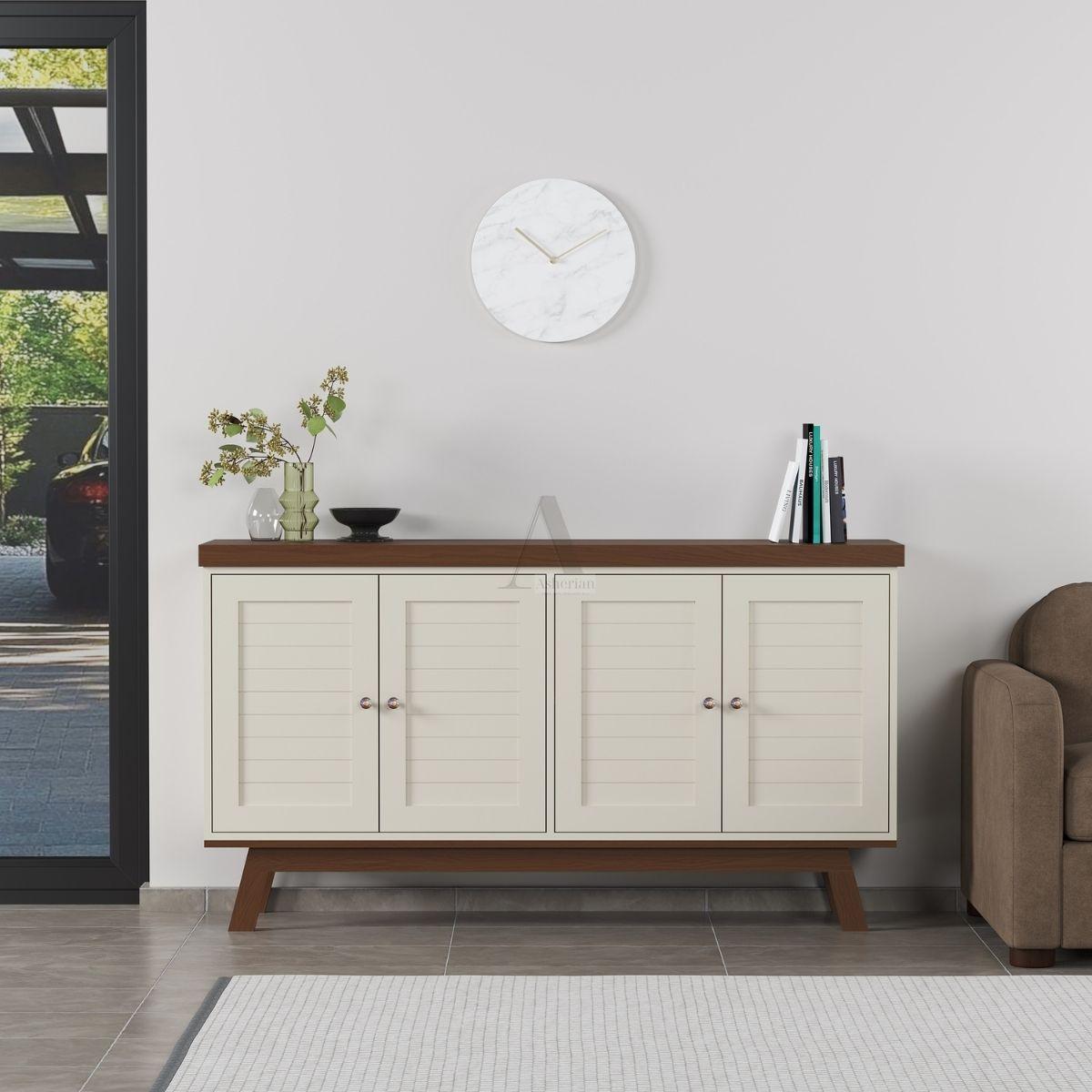 JOLIN | שידת אחסון כפרית עם דלתות תריס - שידה