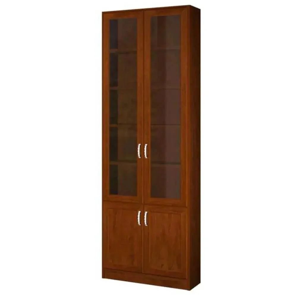 K16 | ארון ספרים איכותי עם 2 דלתות זכוכית - - אשריאן | ASHERIAN