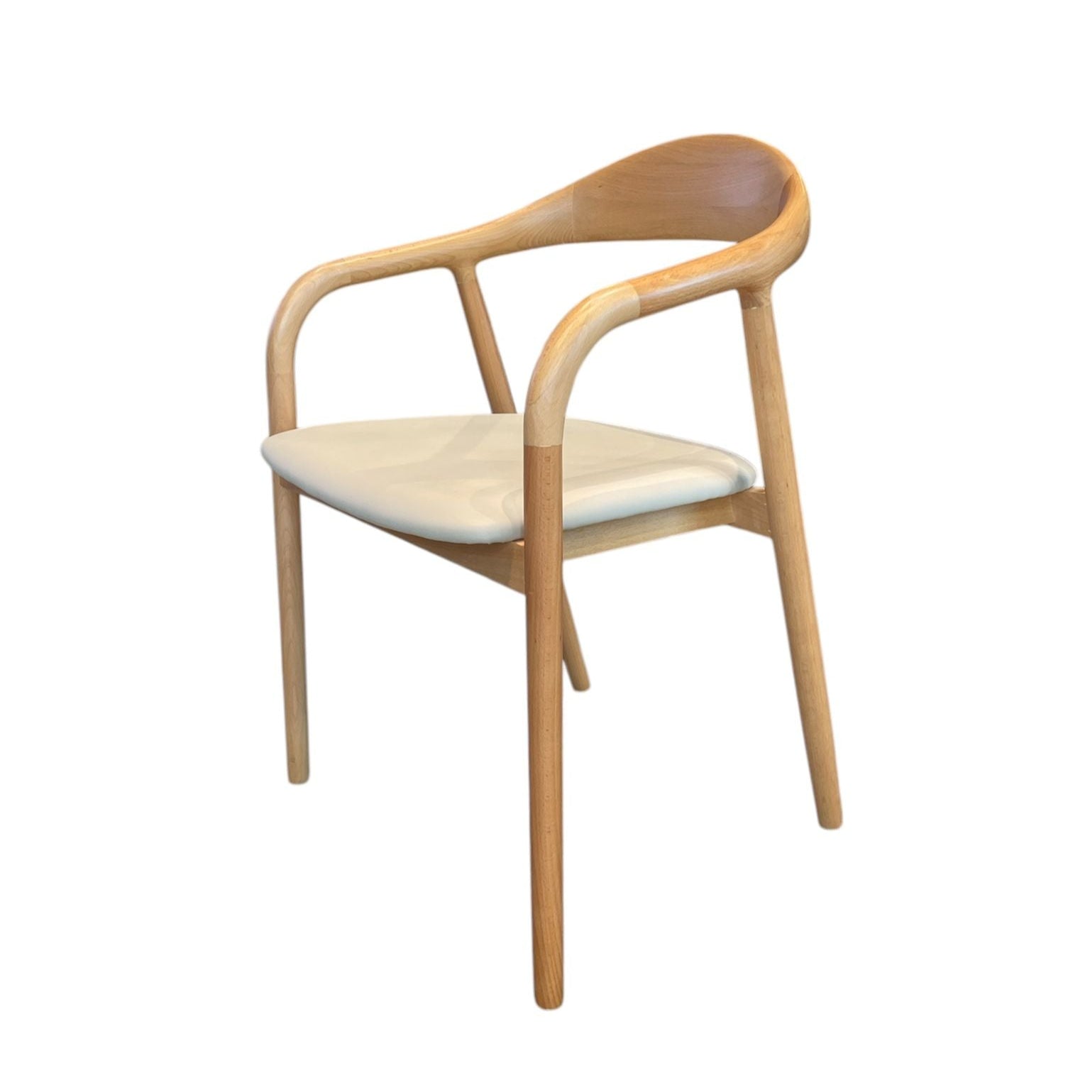 CACAO | כסא עץ מלא לפינת אוכל בגימור מיוחד - טבעי / עם ידיות