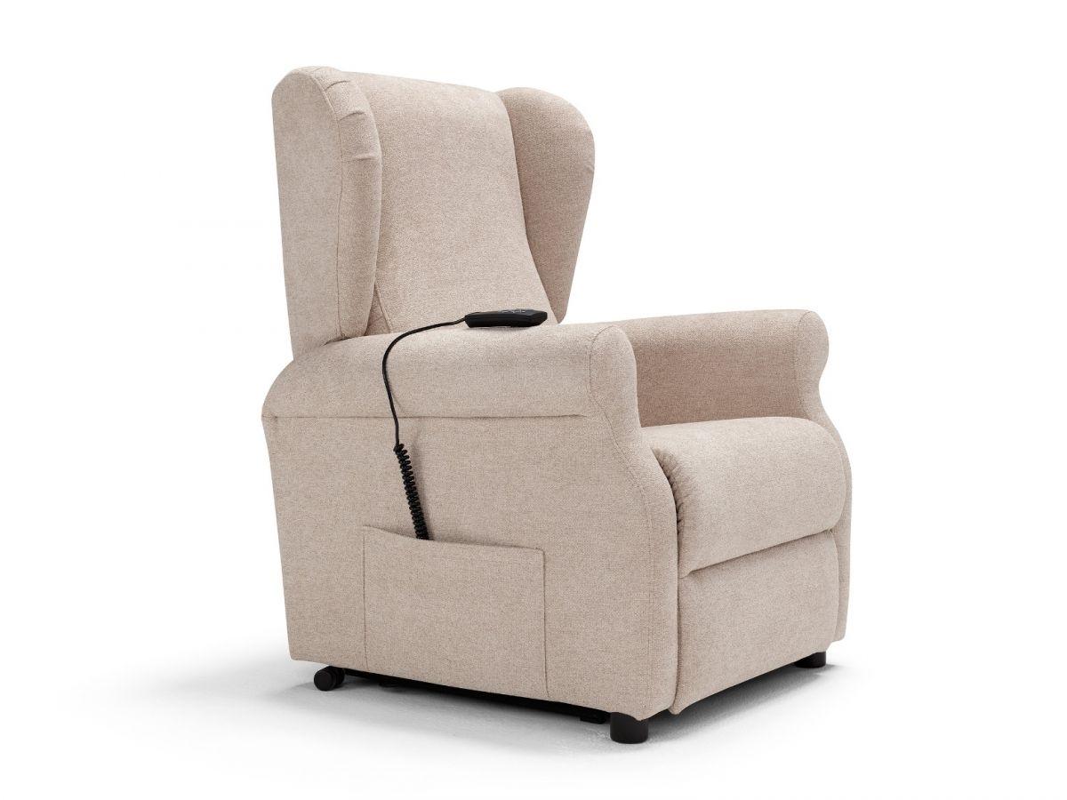 BERGE | כורסת סטנד אפ מעוצבת מבד ד"ר גב - קימה בז׳ - אשריאן | ASHERIAN