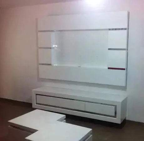 LIAT | מערכת מזנון תלוי עם מסגרת לטלוויזיה במראה נקי - - אשריאן | ASHERIAN