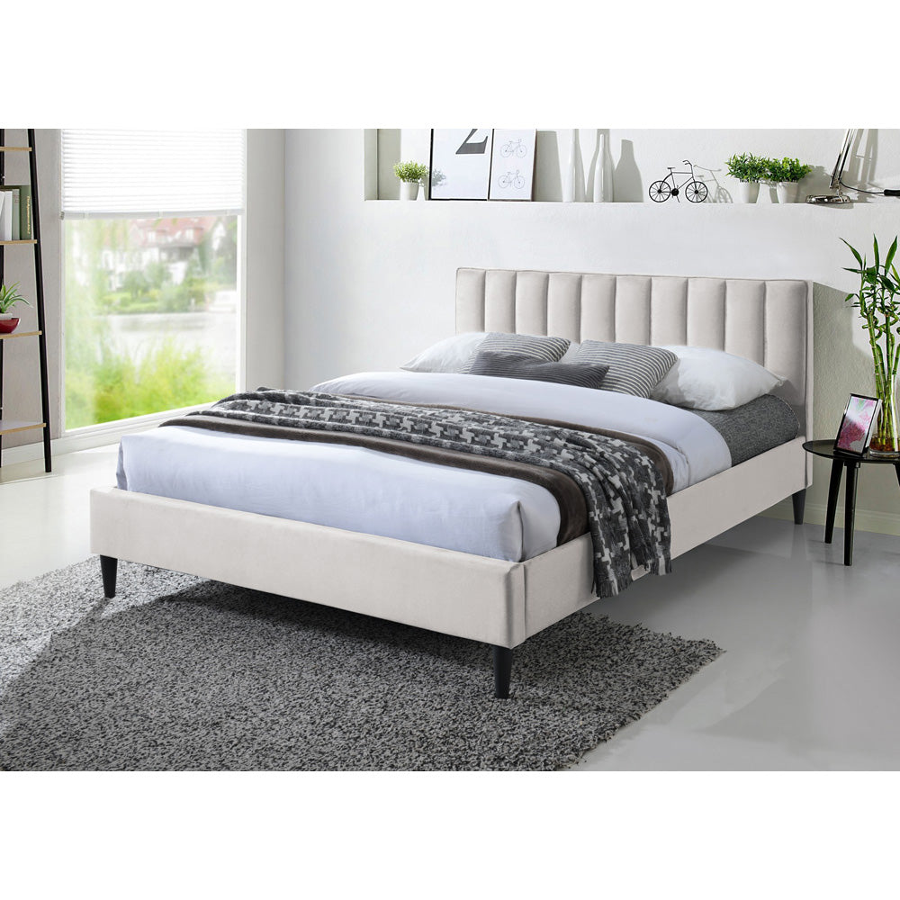 LOREN TWIN | מיטה וחצי מבד בעיצוב קלאסי עם ראש פסים