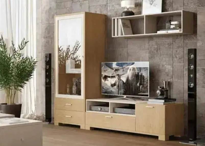 M152 | מזנון קטן לסלון עם תאים פתוחים וויטרינה - מזנון עם ויטרינה - אשריאן | ASHERIAN