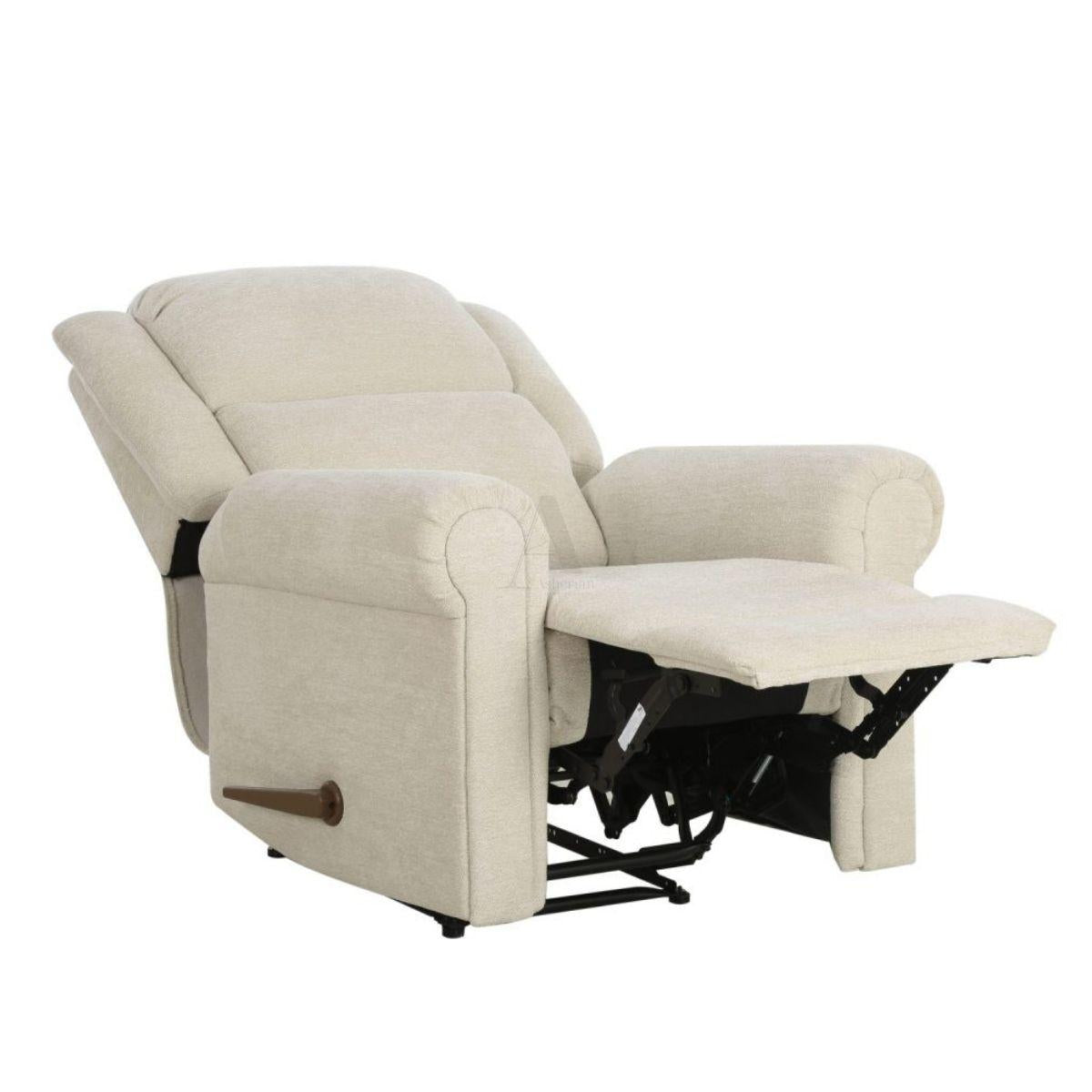 MIRAJ | כורסת ריקליינר ידנית בעיצוב מודרני קלאסי - שמנת