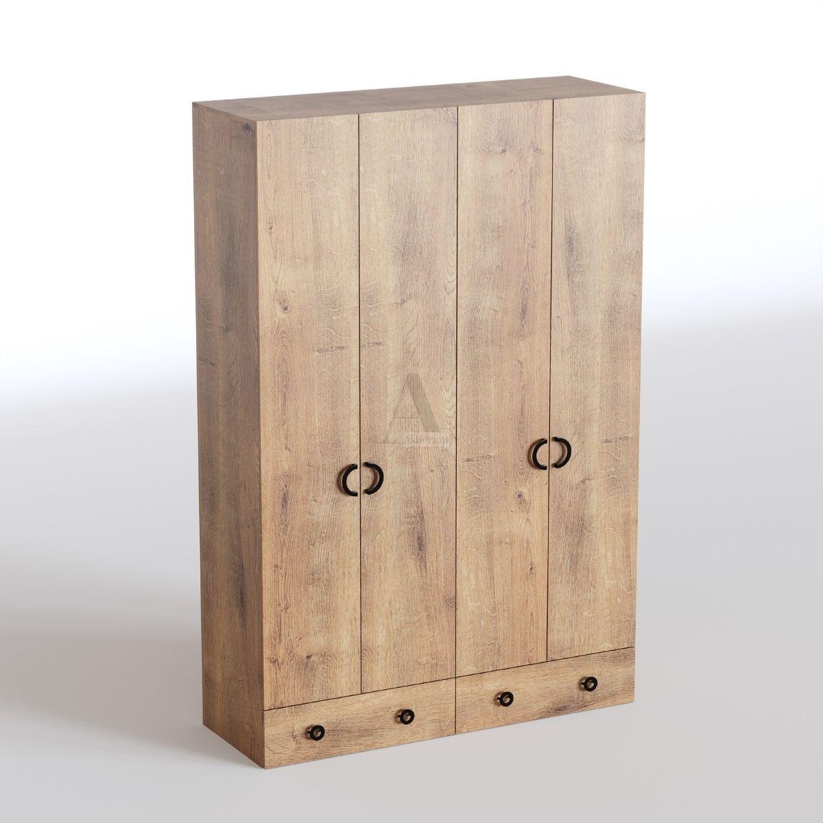 MORAN | ארון בגדים דלתות פתיחה ומגירות איכותי מסנדוויץ’ - 160 ס״מ - 4