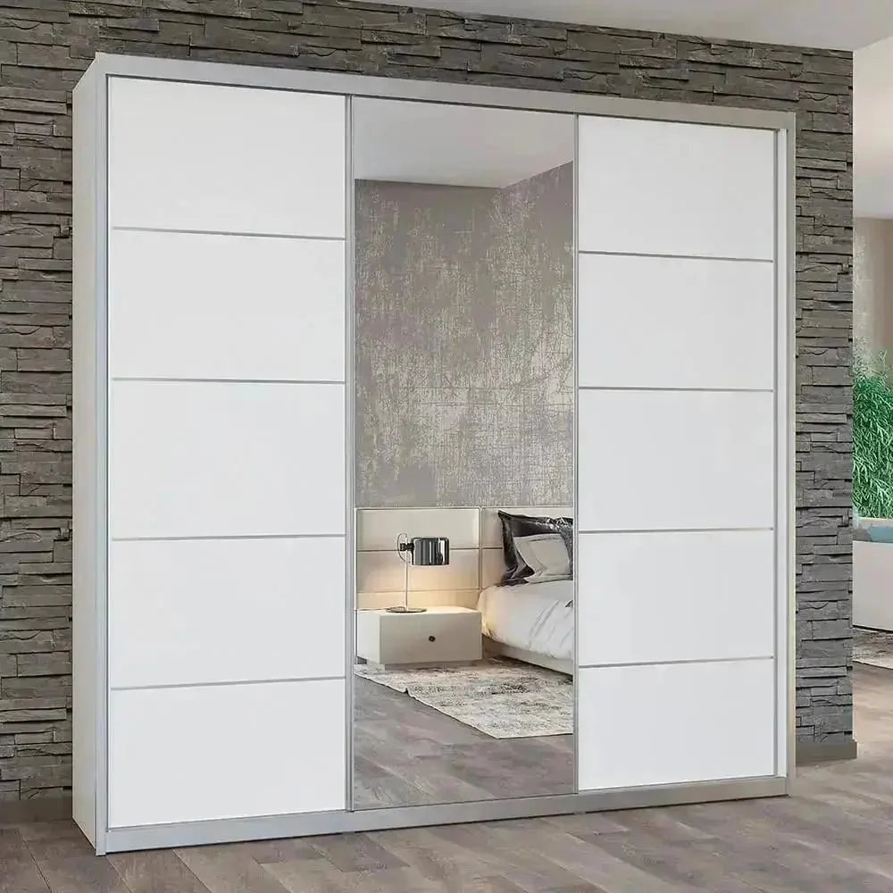 MORENA | ארון הזזה מעוצב עם 3 דלתות ומראה - 180 ס״מ - 3 דלתות - אשריאן | ASHERIAN