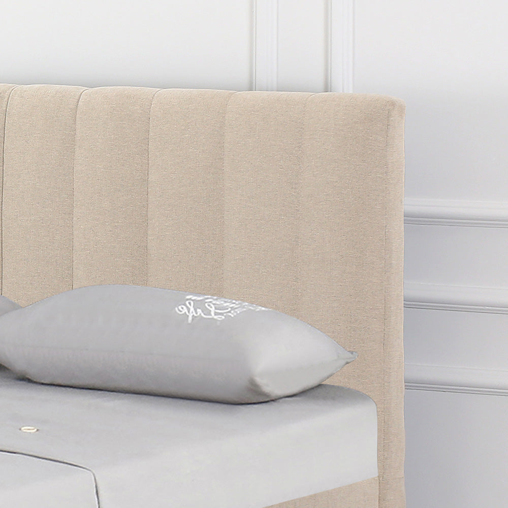 Yoga | מיטה וחצי מרופדת במראה נקי עם ארגז מצעים - - אשריאן | ASHERIAN