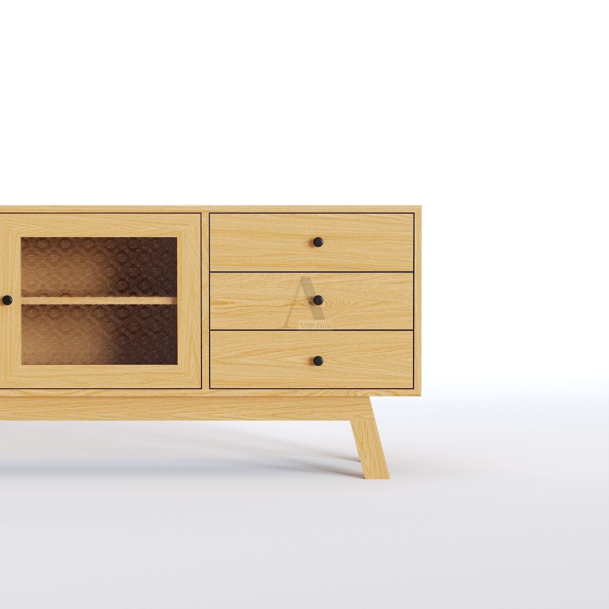 NANNY | מזנון רטרו־וינטאג׳ עם מגירות וזכוכית סבתא