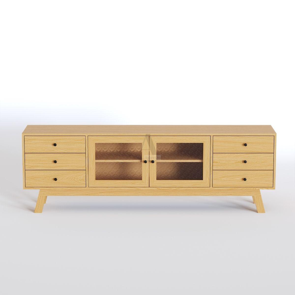 NANNY | מזנון רטרו־וינטאג׳ עם מגירות וזכוכית סבתא