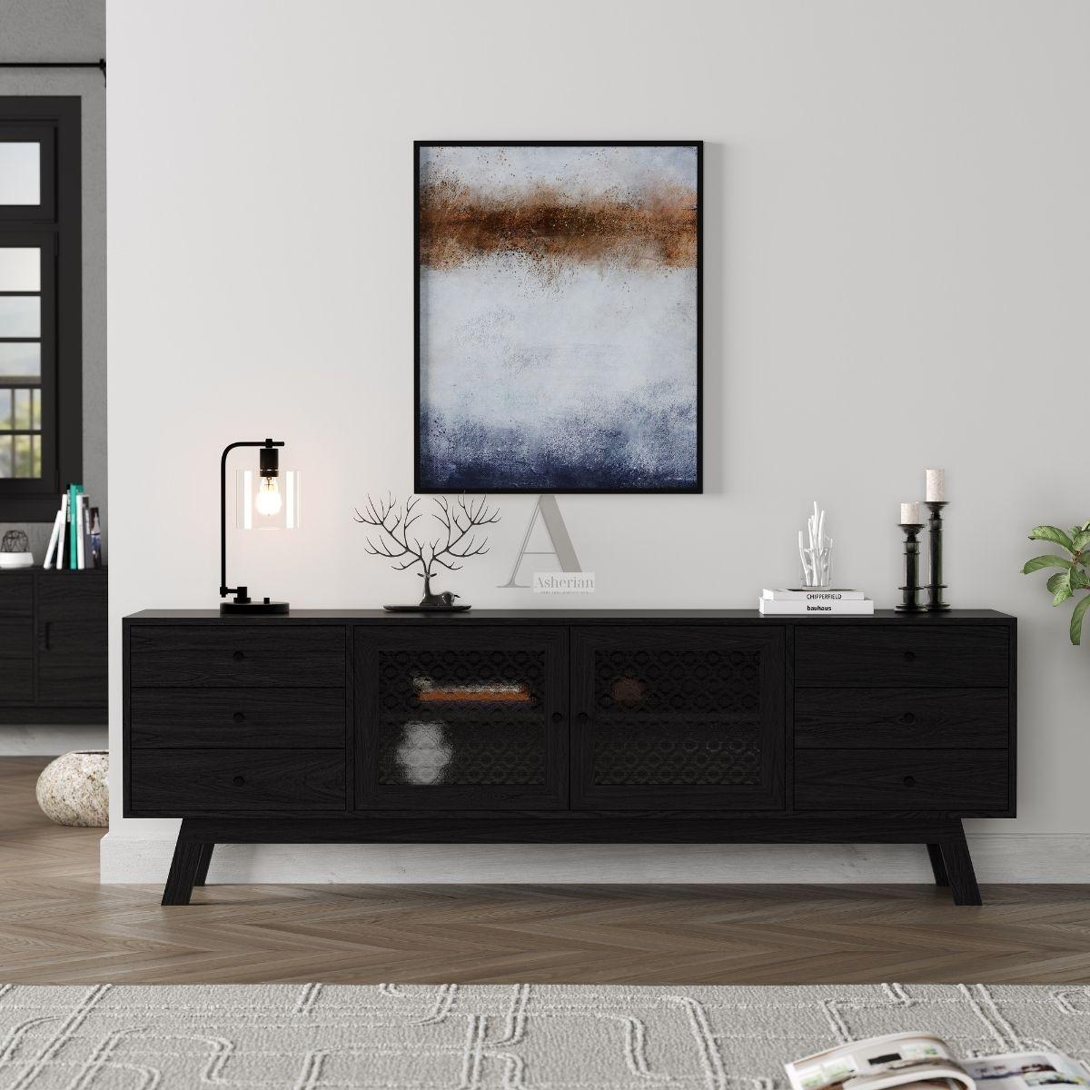 NANNY | מזנון רטרו־וינטאג׳ עם מגירות וזכוכית סבתא