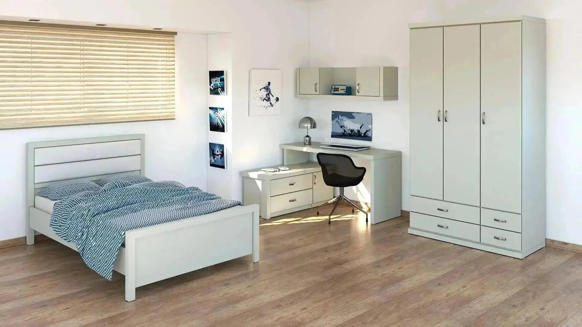 NAOR | שולחן עבודה פינתי עם כוורת במראה מסיבי לילדים - - אשריאן | ASHERIAN