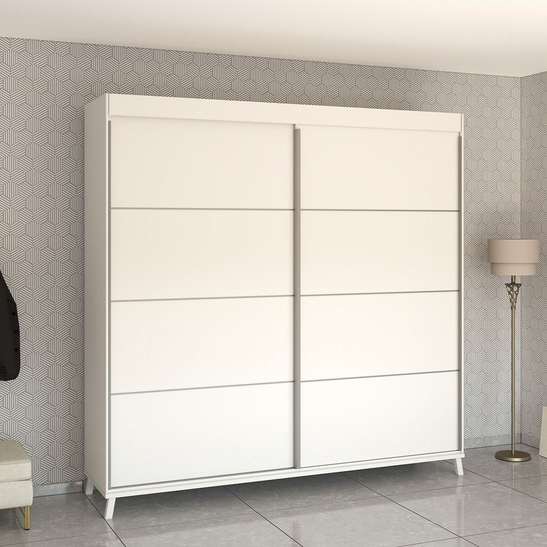 Narkis נרקיס | ארון הזזה איכותי עם 2 דלתות ובמת רגליים MDF - 160 ס״מ - 2 דלתות - אשריאן | ASHERIAN