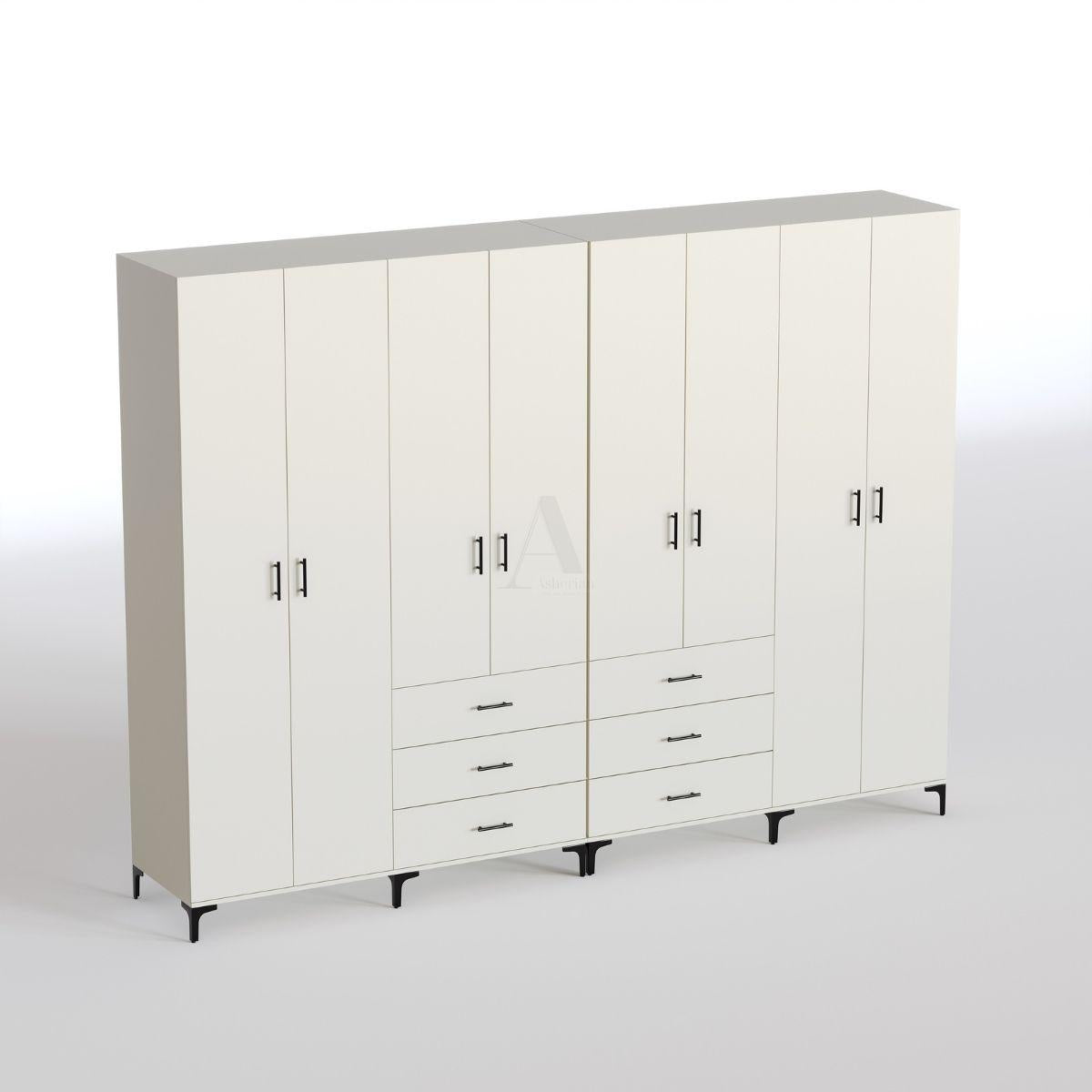 NEVO | ארון דלתות פתיחה מסנדוויץ’ עם מגירות ובמה - 320 ס״מ - 8