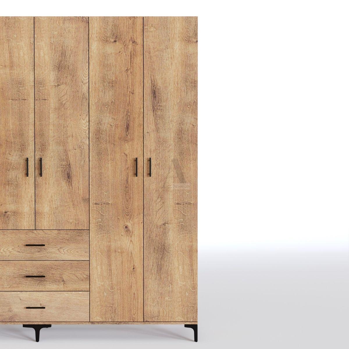 NEVO | ארון דלתות פתיחה מסנדוויץ’ עם מגירות ובמה