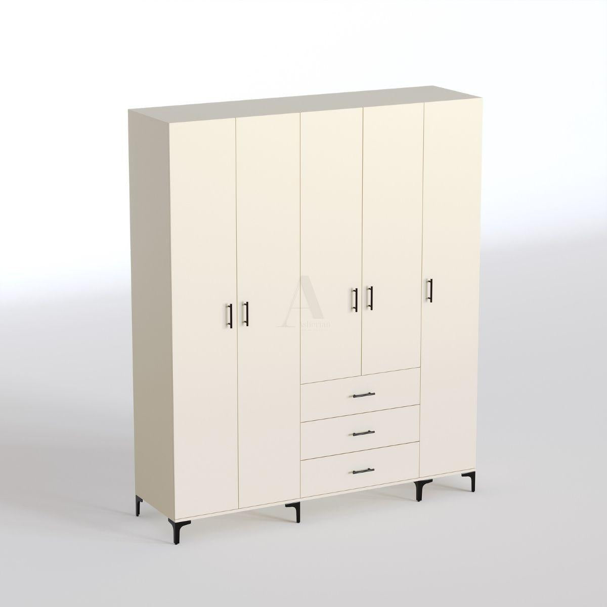 NEVO | ארון דלתות פתיחה מסנדוויץ’ עם מגירות ובמה - 200 ס״מ - 5