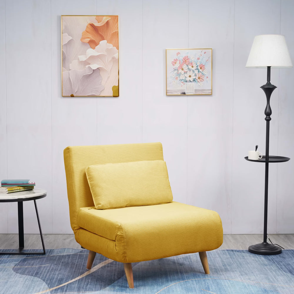 NINA MONO | כורסת יחיד נפתחת למיטה עם רגלי עץ - כורסא