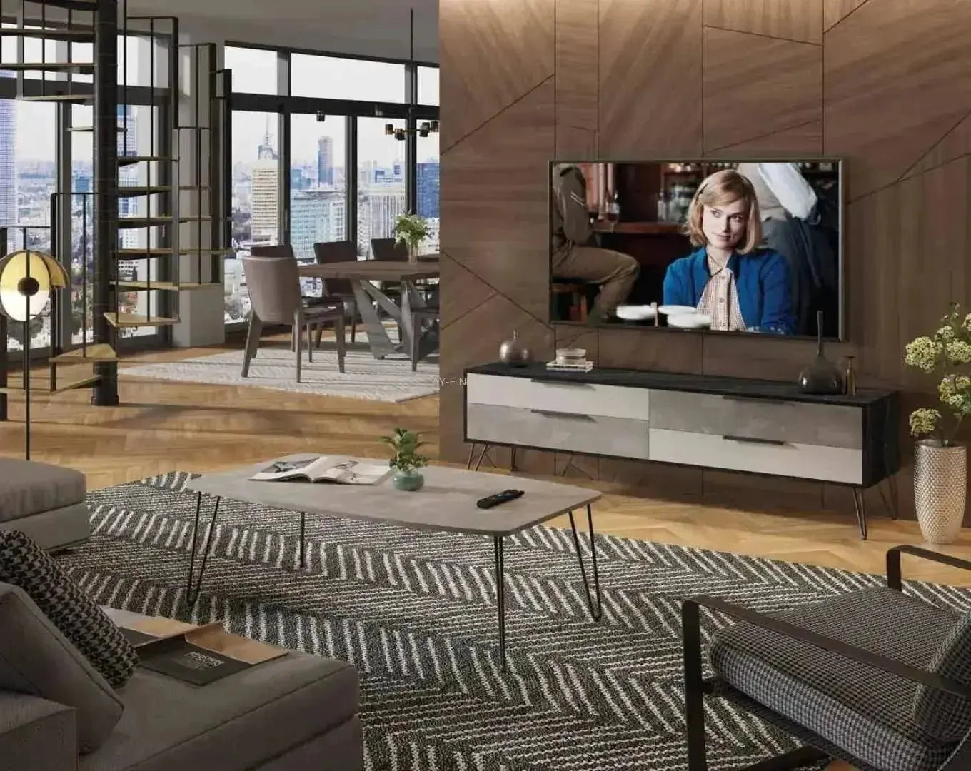 ניסמו Nismo | סט מזנון ושולחן לסלון בעיצוב אלגנטי - - אשריאן | ASHERIAN