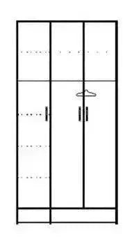 OR | ארון בגדים מעץ סנדוויץ' עם מגירות תחתונות - - אשריאן | ASHERIAN