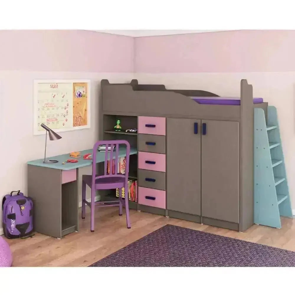 אורי | מיטת גלריה עם אחסון רב ושולחן כתיבה - - אשריאן | ASHERIAN