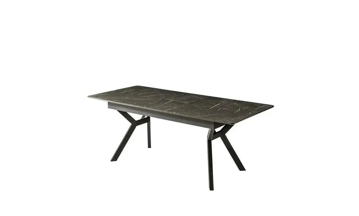 PAPAYA | שולחן אוכל בעיצוב מודרני עם רגל ברזל ייחודית - - אשריאן | ASHERIAN