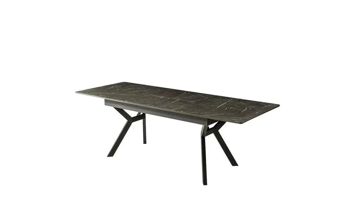 PAPAYA | שולחן אוכל בעיצוב מודרני עם רגל ברזל ייחודית - - אשריאן | ASHERIAN