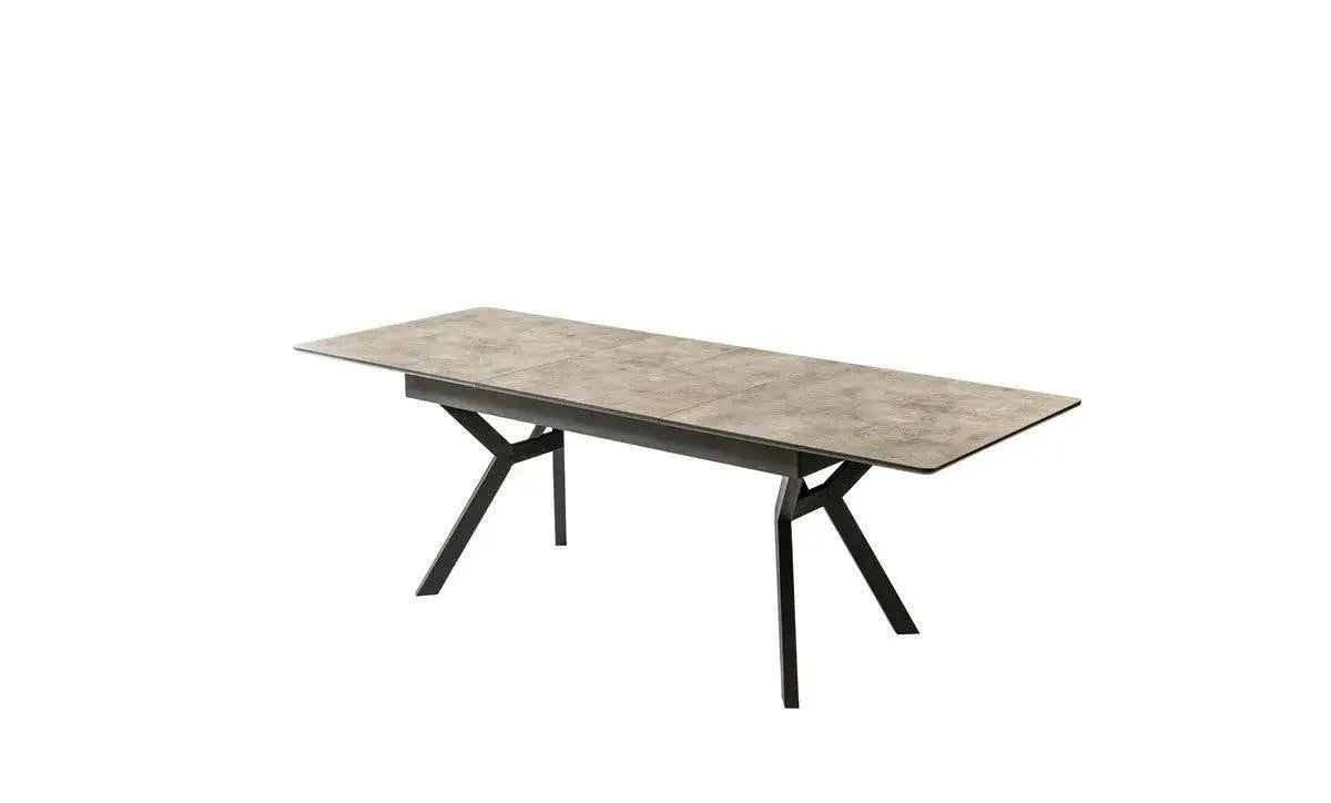 PAPAYA | שולחן אוכל בעיצוב מודרני עם רגל ברזל ייחודית - - אשריאן | ASHERIAN