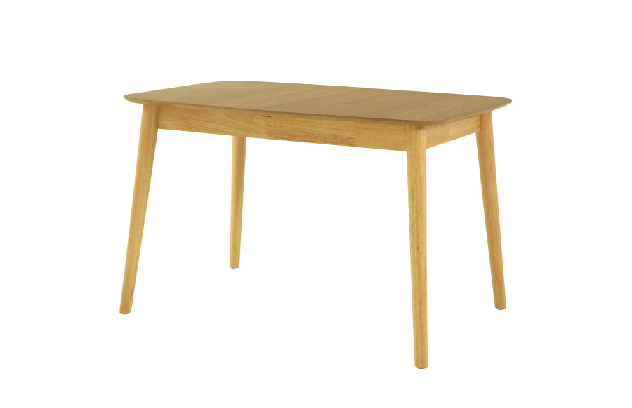 PETRA | שולחן אוכל מלבני בלוק סקנדינבי ייחודי עם הגדלה - אלון טבעי 80/120 ס״מ - אשריאן | ASHERIAN