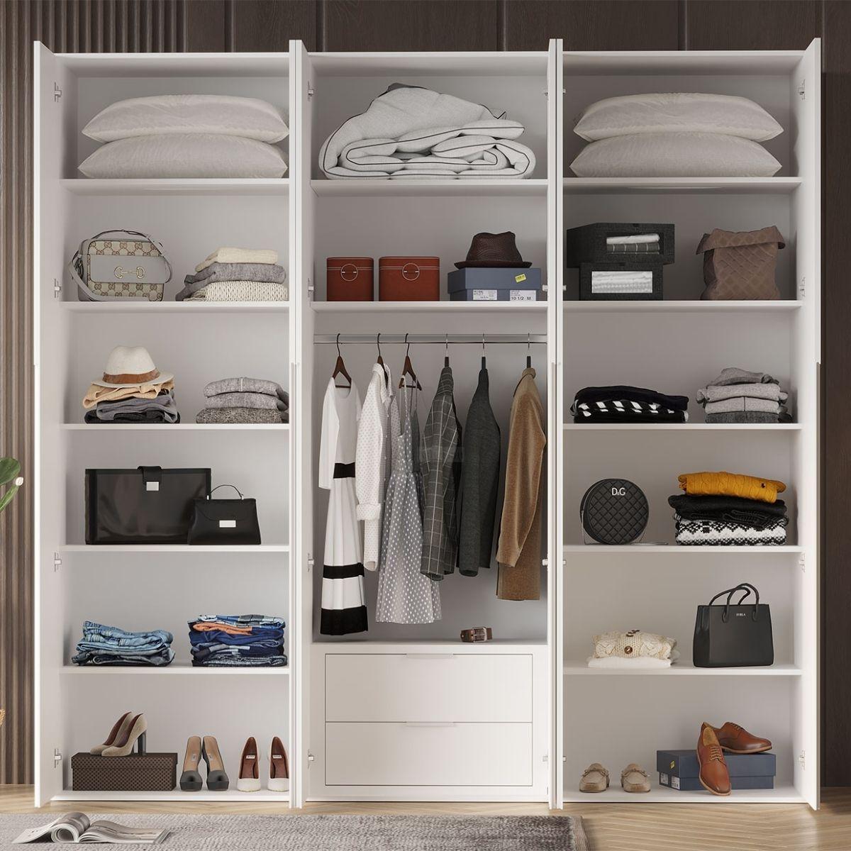 PLATINA | ארון פתיחה מודרני עם דלתות צבע וידיות אינטגרליות