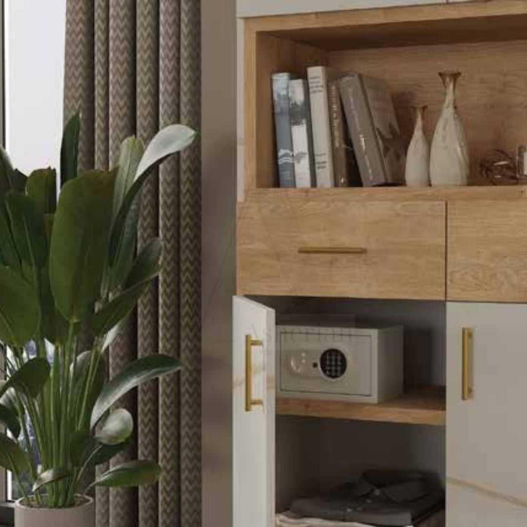 JERY | ארון פתיחה פונקציונאלי עם נישה פתוחה ומגירות - - אשריאן | ASHERIAN