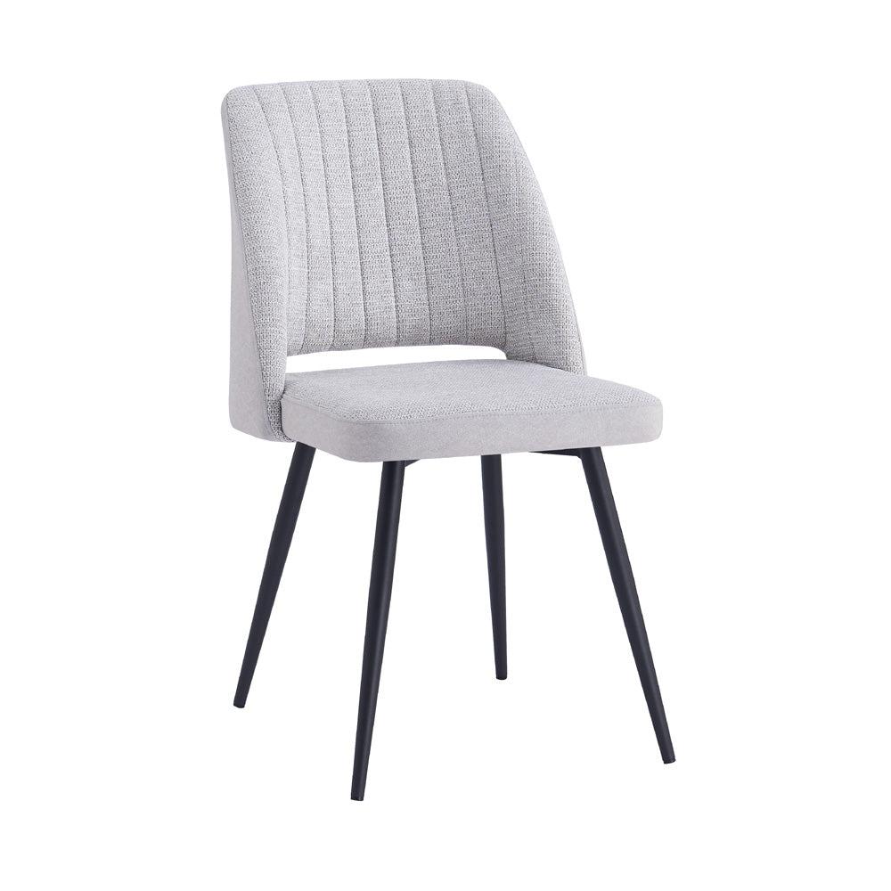 EDGE | כסא אוכל מרופד בעיצוב מינימליסטי נקי - אפור