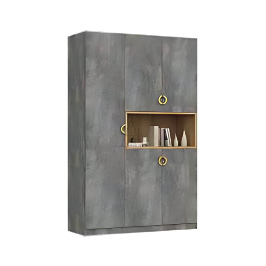 POKET | ארון פתיחה בעיצוב נקי עם נישה - 120 ס"מ - 3 דלתות - אשריאן | ASHERIAN
