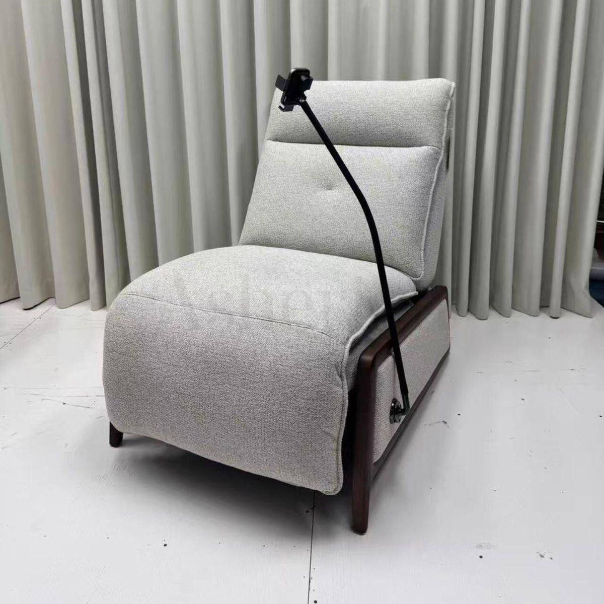 PRIME | כורסת ריקליינר יוקרתית חשמלית מילוי נוצות עור אמיתי וסוללה נטענת