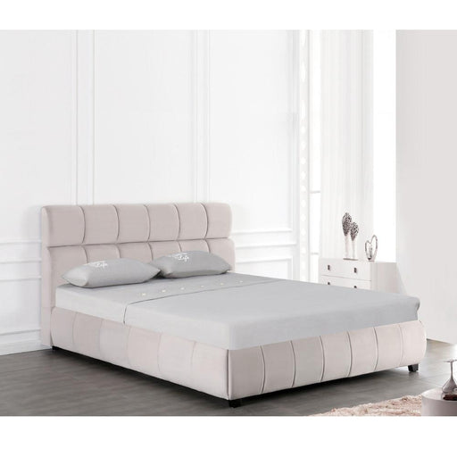 Wonda | מיטה זוגית מרופדת בעיצוב קוביות עם ארגז מצעים - אשריאן רהיטים - ASHERIAN