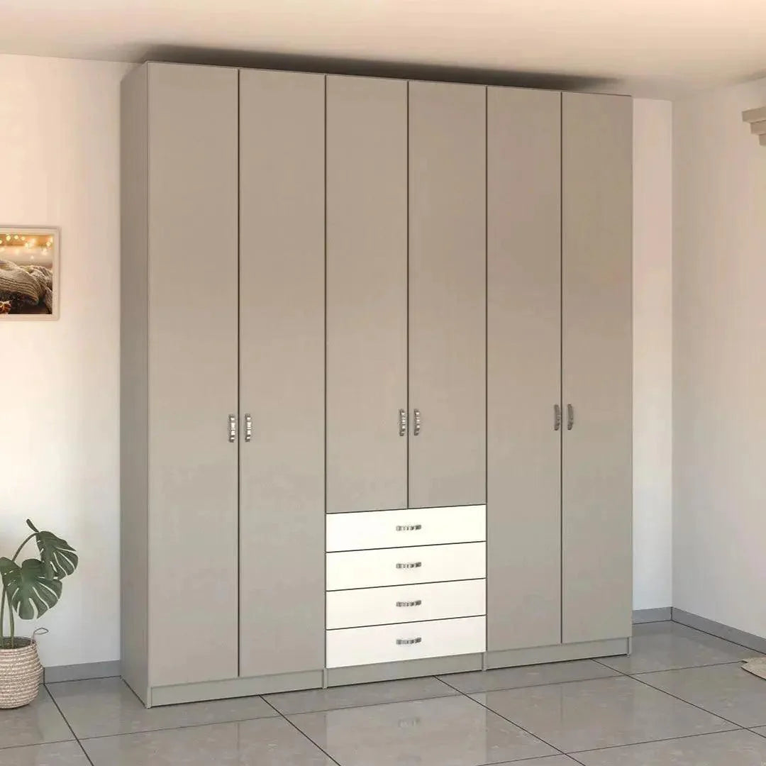 Ram | ארון בגדים עד התקרה עם דלתות ומגירות - 240 ס״מ - 6 דלתות - אשריאן | ASHERIAN