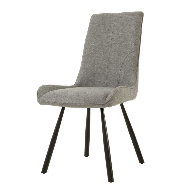 RAMAN | כסא אוכל עם משענת גבוהה בעיצוב מודרני - אפור בהיר