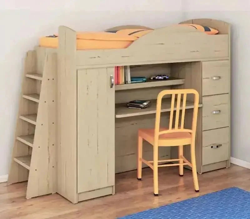 RESHEF | מיטת גלריה עם שולחן כתיבה ופתרונות אחסון מעולים - - אשריאן | ASHERIAN