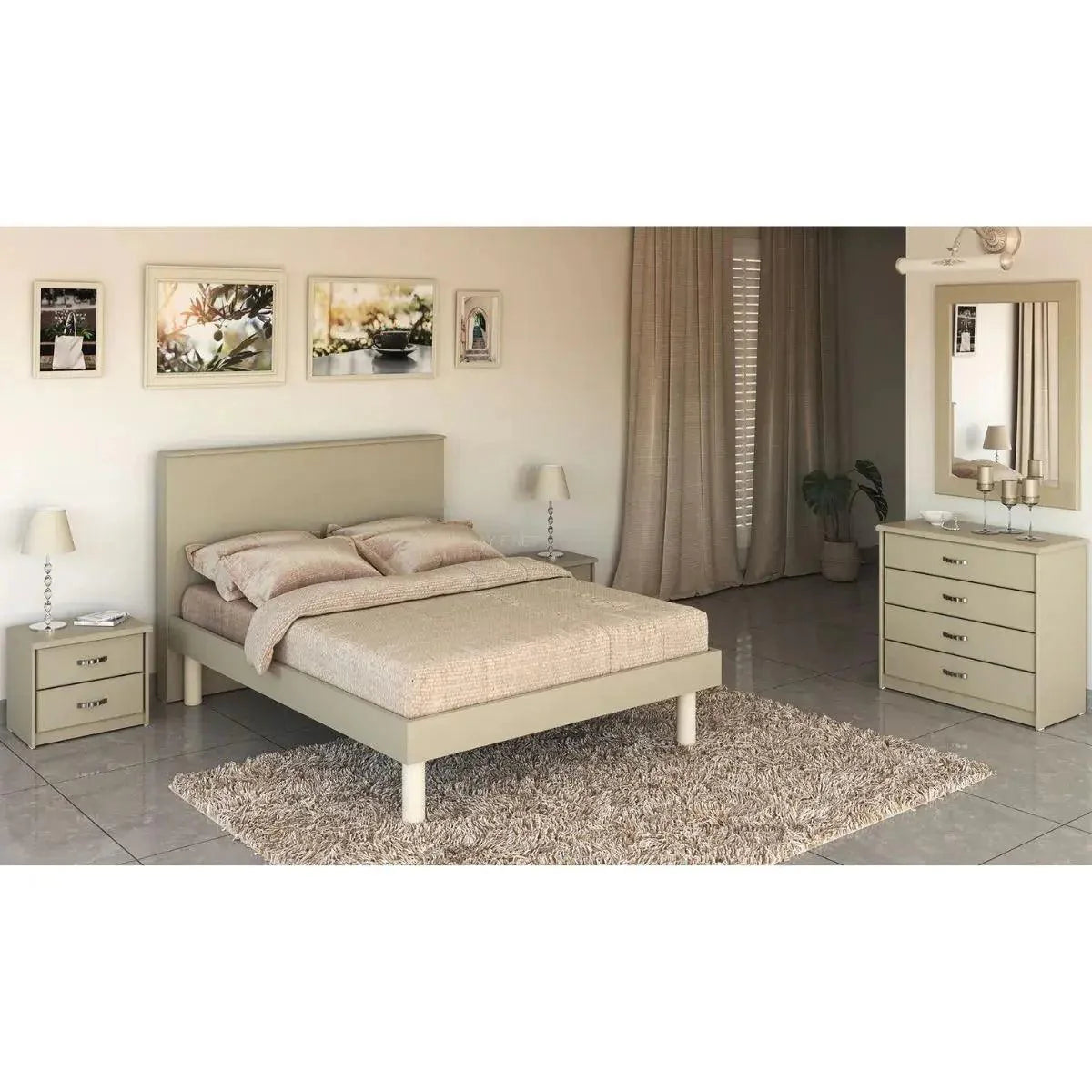 Savion | מיטה זוגית בקווים נקיים במגוון צבעים - - אשריאן | ASHERIAN