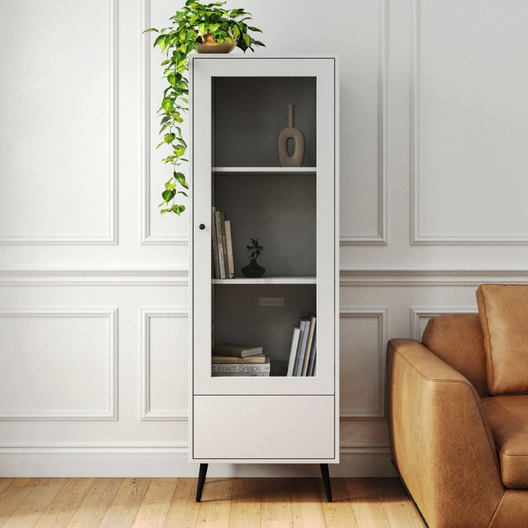 SCOTT | ויטרינה מודרנית עם דלת זכוכית - 60 ס״מ - אשריאן | ASHERIAN