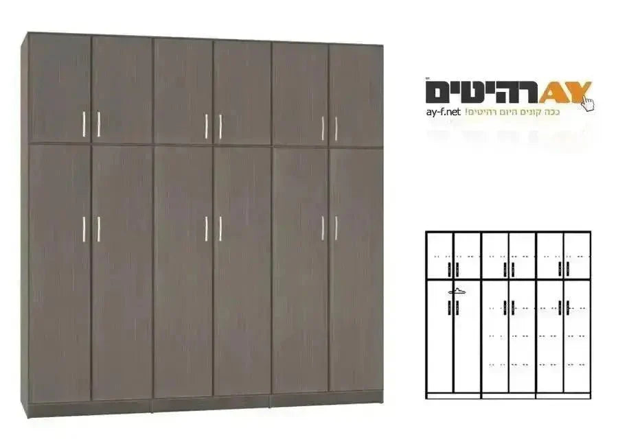 SHAHAF | ארון 6 דלתות בחלוקה נוחה ומאורגנת - - אשריאן | ASHERIAN