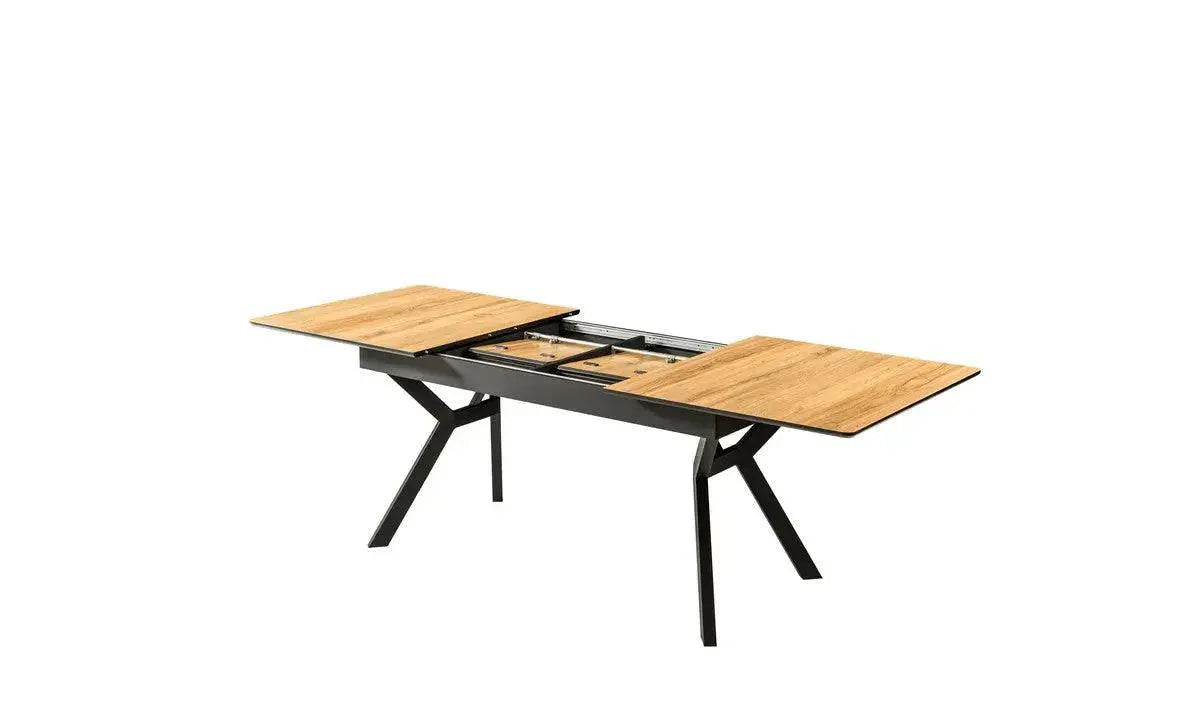 PAPAYA | שולחן אוכל בעיצוב מודרני עם רגל ברזל ייחודית - - אשריאן | ASHERIAN