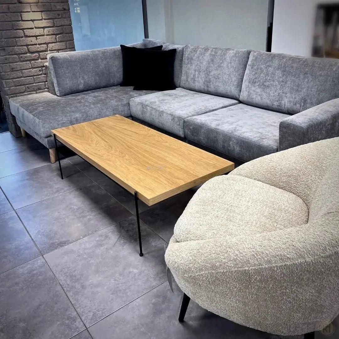 Gaya | סלון פינתי מעוצב עם רגלי עץ בגוון טבעי - - אשריאן | ASHERIAN