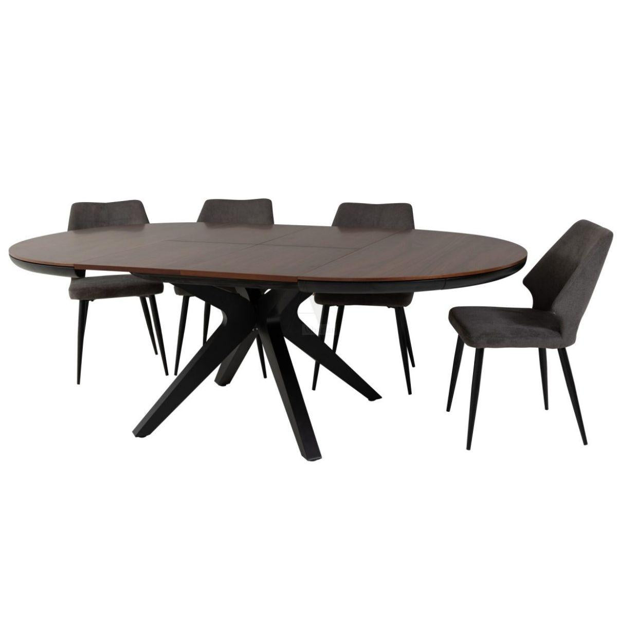 VILLAGER | שולחן אוכל עגול נפתח בעיצוב מודרני