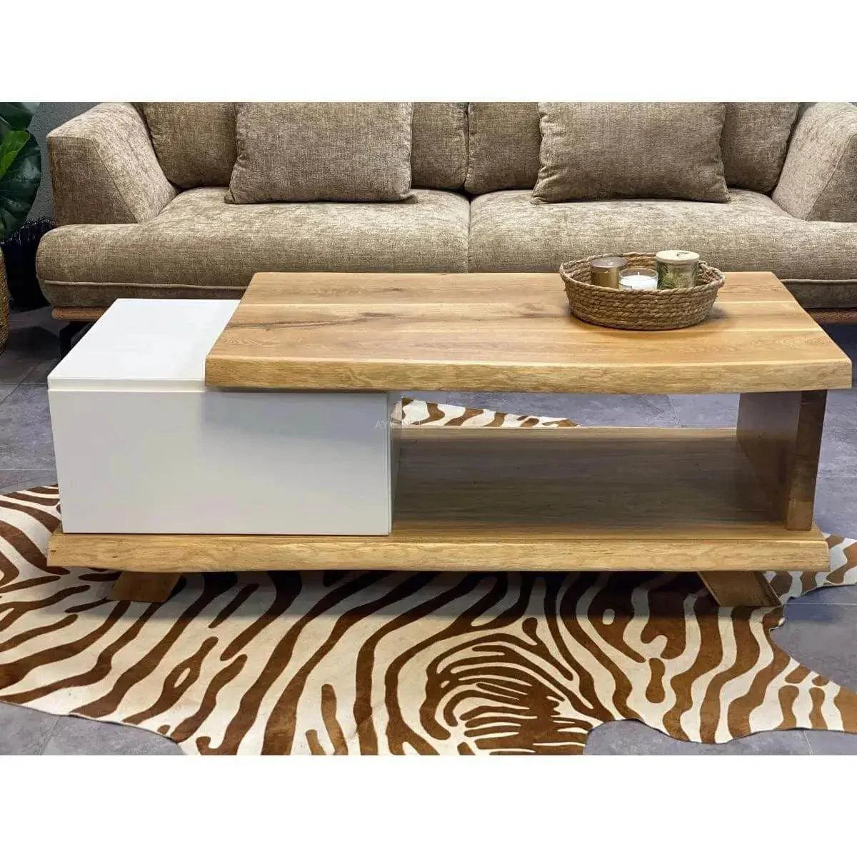 Clint | שולחן סלון מעץ גושני במראה פראי - - אשריאן | ASHERIAN