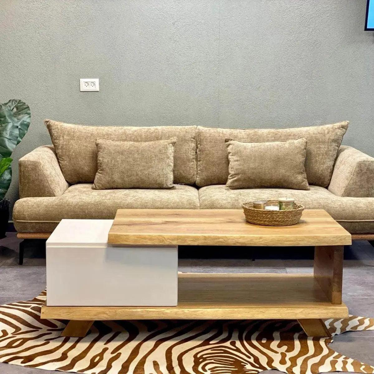 Clint | שולחן סלון מעץ גושני במראה פראי - - אשריאן | ASHERIAN