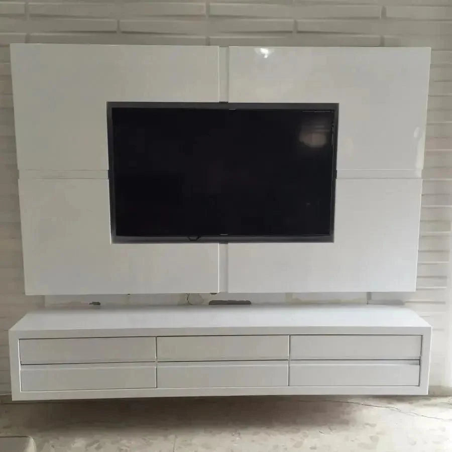 SIVAN | מערכת מזנון תלוי עם מסגרת לטלוויזיה בעיצוב מודרני - - אשריאן | ASHERIAN