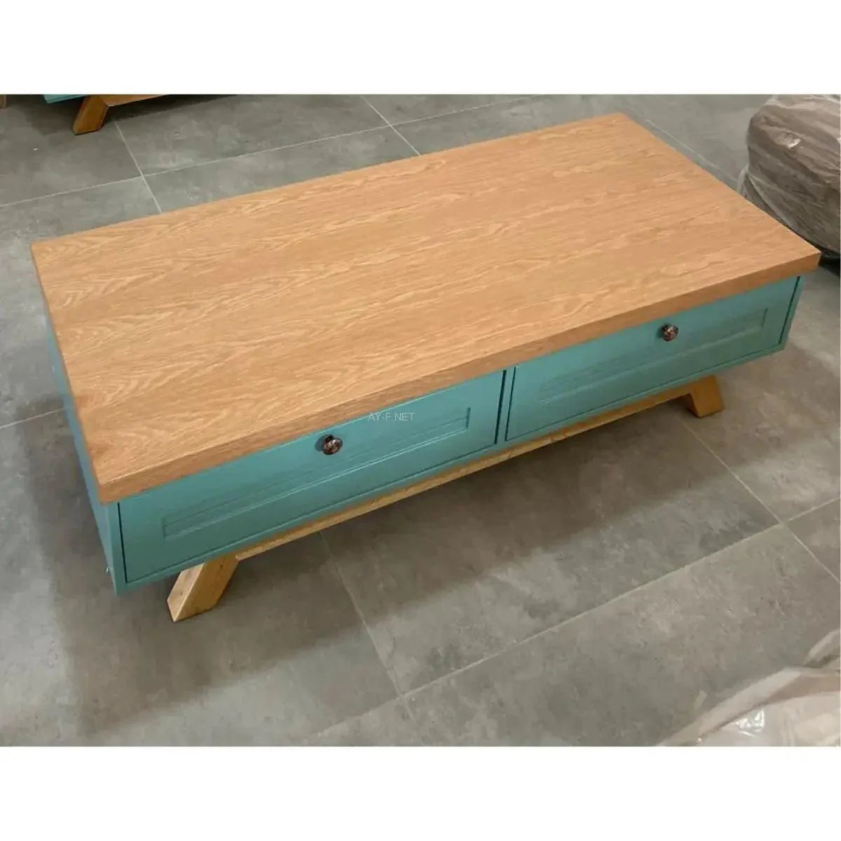 SKY | שולחן וינטאג׳ לסלון במראה כפרי עם מגירות - - אשריאן | ASHERIAN